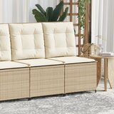 vidaXL Nagibna vrtna sofa s jastucima bež od poliratana | shoptok.hr