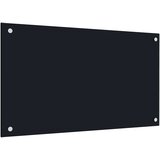 vidaXL Kuhinjska zaščitna obloga 2 kosa črna 70x50 cm kaljeno steklo | Shoptok.si