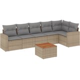  7-dijelni set vrtnih sofa od poliratana s jastucima bež | shoptok.hr
