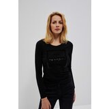 Marisse Blouse With Inscription Z-Ts-3649 Black | Shoptok.si