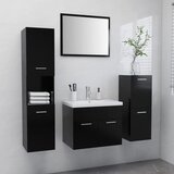 Maison Chic Kopalniška garnitura - Kopalniški sestavi za kopalnico črn inženirski les, (21787904) | Shoptok.si