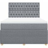  Krevet s oprugama i madracem svjetlosivi 140x190 cm od tkanine | shoptok.hr