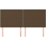  Posteljno vzglavje 4 kosa temno rjav 80x5x78/88 cm blago, (20933087) | Shoptok.si