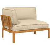  Set sofe s jastukom Bež 133 x 92 x 69 cm Čvrsto drvo akacije Cijene