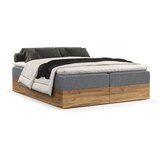 Maison de Rêve Siva/v naravni barvi boxspring postelja s prostorom za shranjevanje 140x200 cm Faro – | Shoptok.si