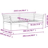  Dnevni krevet bez madraca bijeli 100x200 cm od masivne borovine | shoptok.hr