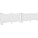 pokrovi za radijator 2 kom bijeli 172 x 19 x 81,5 cm mdf