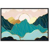 Slika - Green Pastures (1 Part) Wide 90x60 U crnom drvenom okviru | shoptok.hr