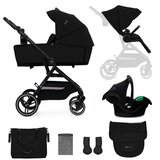 Kinderkraft dječja kolica Yoxi MINK PRO 3u1, Pure Black Cijene