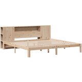 vidaXL Knjižna postelja brez vzmetnice 200x200 cm trdna borovina | Shoptok.si