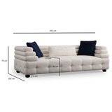 Atelier Del Sofa Trosed Boston 3, 255x102x75 cm, Bijela | Eponuda.ba