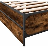  Okvir kreveta s uzglavljem s kotačem Dimljeni hrast 80 x 200 cm | Eponuda.com