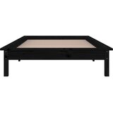  LED okvir za krevet crni 90 x 200 cm od masivne borovine | Eponuda.ba