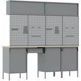  Set radnih ormarića s ladicama s pohranom 10 kom. Crna | shoptok.hr