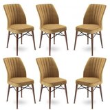 Hanah home Set od 6 trpezarijskih stolica Flex Cappuccino-smeđe boje | Eponuda.ba