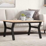  Stolić za kavu Y-oblika 90x90x45 cm borovina i čelik | shoptok.hr