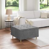  Otoman za pohranu s jastukom Tamno siva 80 x 80 x 45 cm Baršun | shoptok.hr