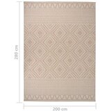  Vanjski tepih ravnog tkanja 200 x 280 cm smeđe pruge | shoptok.hr