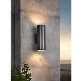 Eglo Riga vanjska zidna/2, led, gu10, 2x3w, čelik/antracit | shoptok.hr