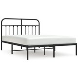 The Living Store Kovinski posteljni okvir z vzglavjem črn 140x200 cm - Posteljni Okvir, (21523824) | Shoptok.si