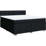  Krevet s oprugama i madracem crni 180x200 cm od tkanine | shoptok.hr