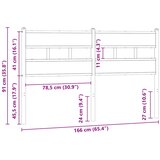  Zamjensko uzglavlje smeđa boja hrasta 160 cm čelik i konstruirano drvo | shoptok.hr