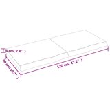  Kupaonska radna ploča svjetlosmeđa 120x50x(2-6) cm masivno drvo | shoptok.hr