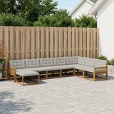  Set vanjskih sofa 8 kom. Prirodna i svjetlosiva Smeđa 406 x 247,5 x 73 cm | shoptok.hr