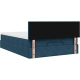  Otomanski krevet s madracem tamnoplavi 140x190 cm baršunasti | shoptok.hr