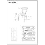 Molarem Home stolica Brando - Tkanina + drvo | shoptok.hr