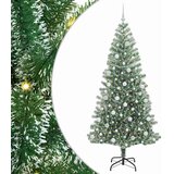  Umjetno Božićno Drvo s Snježnim Flokom i LED Svjetlom 210 cm | shoptok.hr