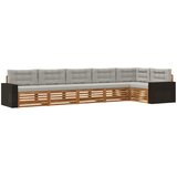  Set vanjskih sofa 6 kom. Prirodna i svjetlosiva Poliester | shoptok.hr