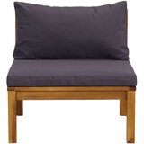 vidaXL Modularna srednja sofa s tamnosivim jastucima bagremovo drvo | shoptok.hr