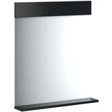  Kupaonsko ogledalo s policom BERG crno 60x12x70 cm masivno drvo | shoptok.hr