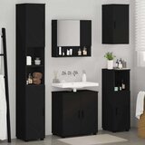 vidaXL Komplet pohištva za kopalnico 5 pcs Črna 61 x 35 x 64 cm | Shoptok.si