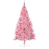 vidaXL Umjetna preddekorirana božićna jelka Roza 240 cm PVC | Shoptok.si