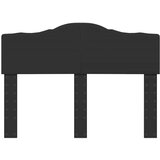 vidaXL Vzglavje z vzglavjem Črna Orehovina 135 cm Konstruiran les | Shoptok.si
