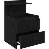  Noćni ormarići 2 kom s 2 ladice crne boje 40x36,5x62 cm | shoptok.hr