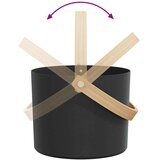  Set pribora za saunu 5 pcs Crna Aluminij i čvrsto drvo bora | shoptok.hr