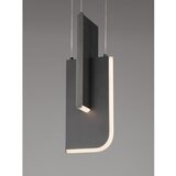 Nova Luce Svetlo siva kovinska LED zatemnitvena viseča svetilka Totem – | Shoptok.si