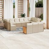 vidaXL 13-dijelni set vrtnih sofa s jastucima poliratan Bež | shoptok.hr