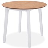 3 3-dijelni blagovaonski set od mdf-a i drva kaučukovca bijeli | shoptok.hr