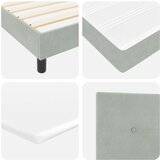 Box Spring postelja z vzmetnico svetlo siva 200x200 cm žamet | Shoptok.si