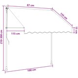  Ručno sklopiva tenda Antracit i bijelo 100 cm | shoptok.hr