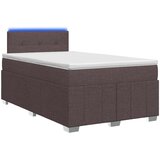 Boxspring krevet s madracem Tamno smeđa 120 x 190 cm Tkanina | shoptok.hr