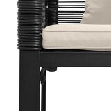  Vanjska klupa Crna i krem-bijela 117 x 54 x 74.5 cm poliratan | Eponuda.com