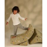 Wigiwama Zelen otroški fotelj iz tkanine bouclé/iz šenilje Terrazzo Moon – | Shoptok.si
