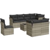  9-dijelni set vrtnih sofa od poliratana s jastucima svjetlosivi | shoptok.hr
