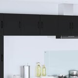 vidaXL Stenska kuhinjska omarica s polico 2 pcs Črna 40 x 31 x 40 cm | Shoptok.si