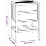 vidaXL Kletka za hrčke 55x40x80 cm trden les jelke | Shoptok.si